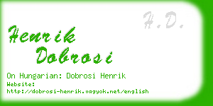 henrik dobrosi business card